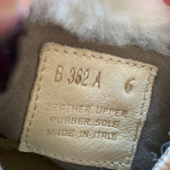 Mokine Toddler Genuine Leather Faux Fur Boots Purple Blue Made in Italy Size 6 - Picture 6 of 8